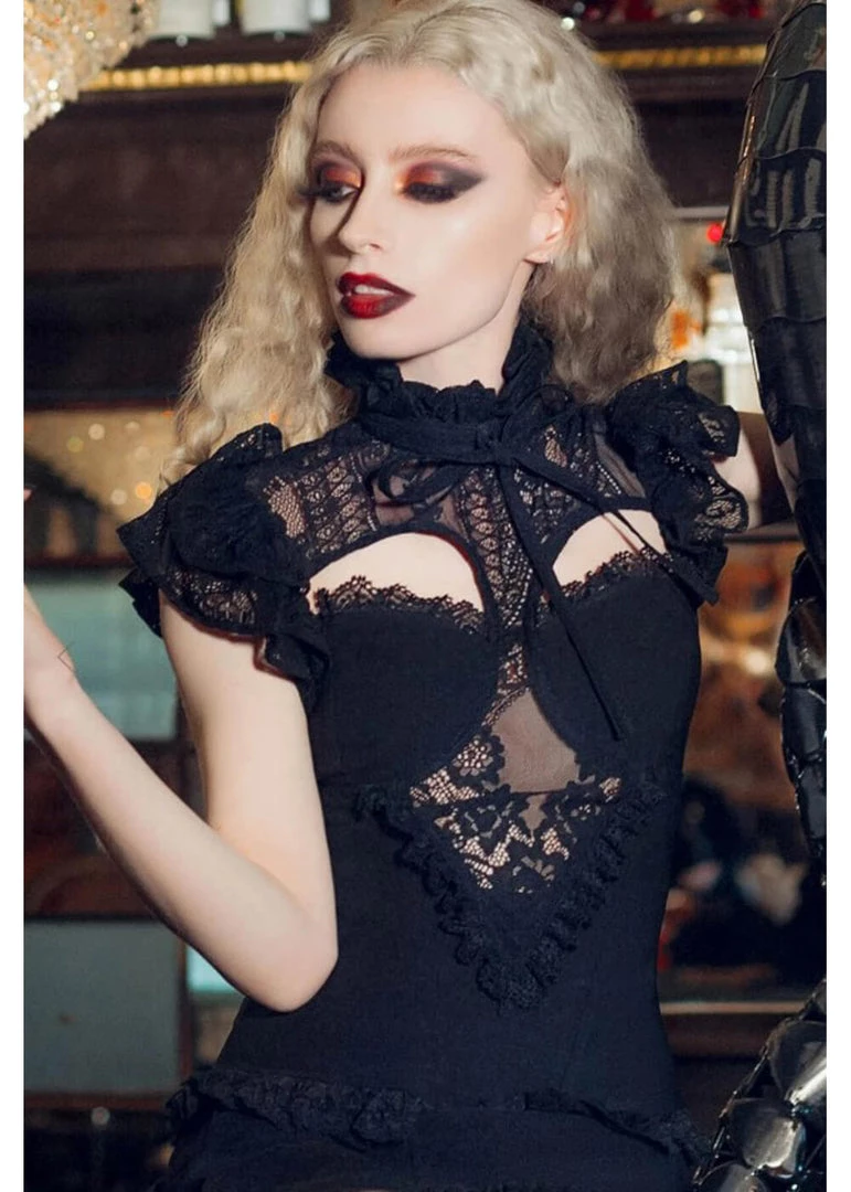 New In Killstar Avalyn 40's Top Black