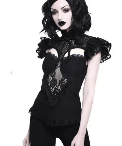New In Killstar Avalyn 40's Top Black