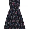 New In Hell Bunny Poseidon 50's Swing Dress Black