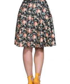 Banned Flamingo Honnie 50's Swing SKirt Black New In