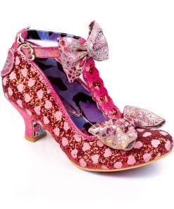 Irregular Choice Total Freedom Hearts 50's Pumps Red