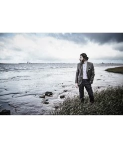 New In Gibson London Ethan Herringbone Jacket Coffee