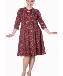 Banned Autumn Leaves Christmas 50's Swing Dress Dresses