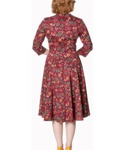 Banned Autumn Leaves Christmas 50's Swing Dress Dresses
