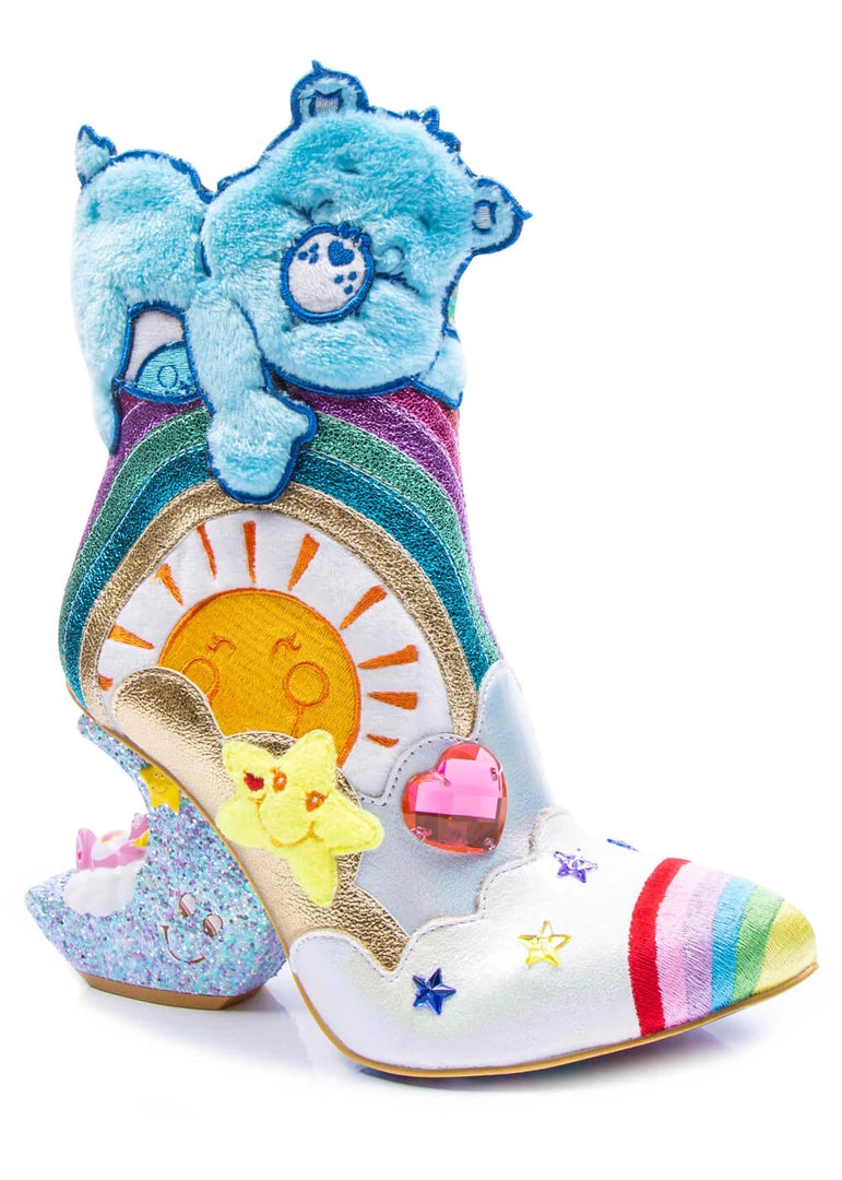 Irregular Choice Care Bears I Like Sleep Boots Blue New In