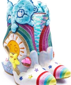 Irregular Choice Care Bears I Like Sleep Boots Blue New In