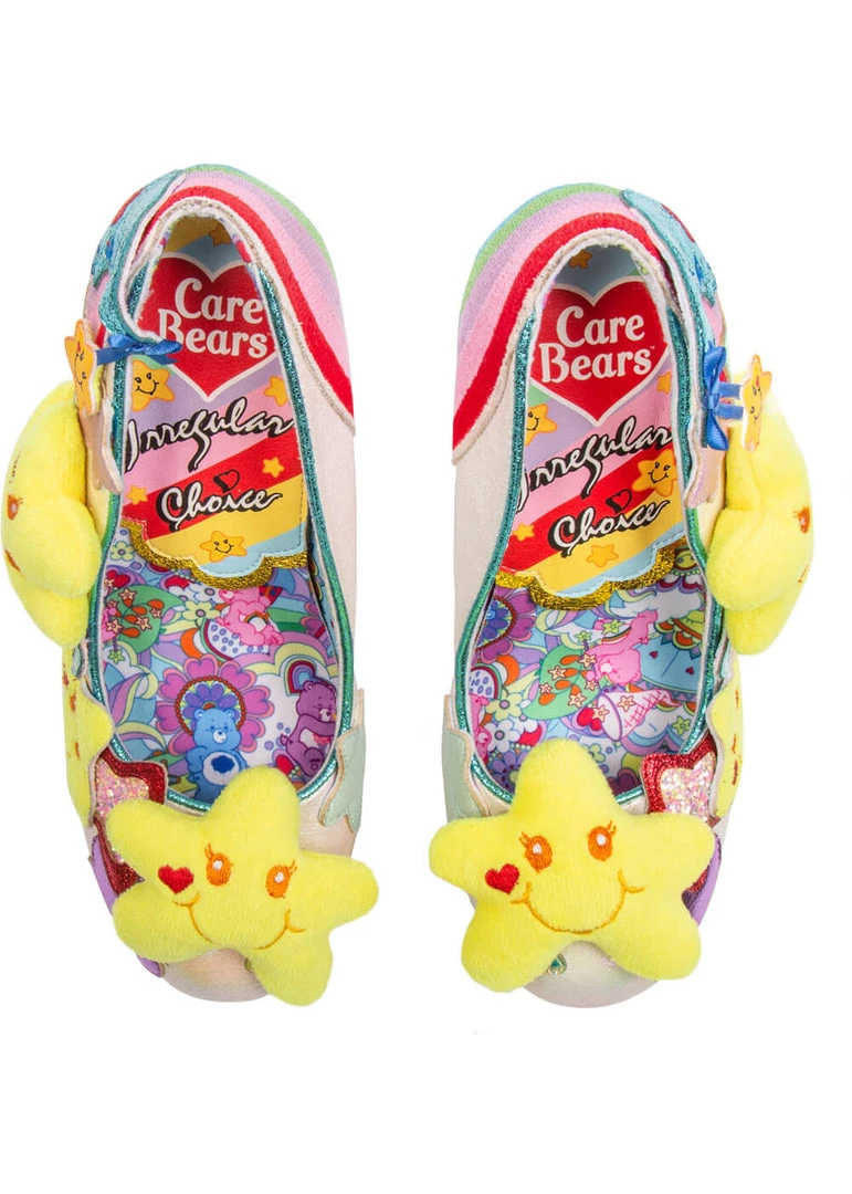 Irregular Choice Care Bears Share Your Care Pumps Yellow Blue New In