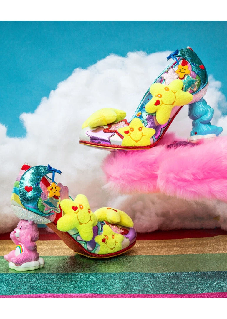 Irregular Choice Care Bears Share Your Care Pumps Yellow Blue New In