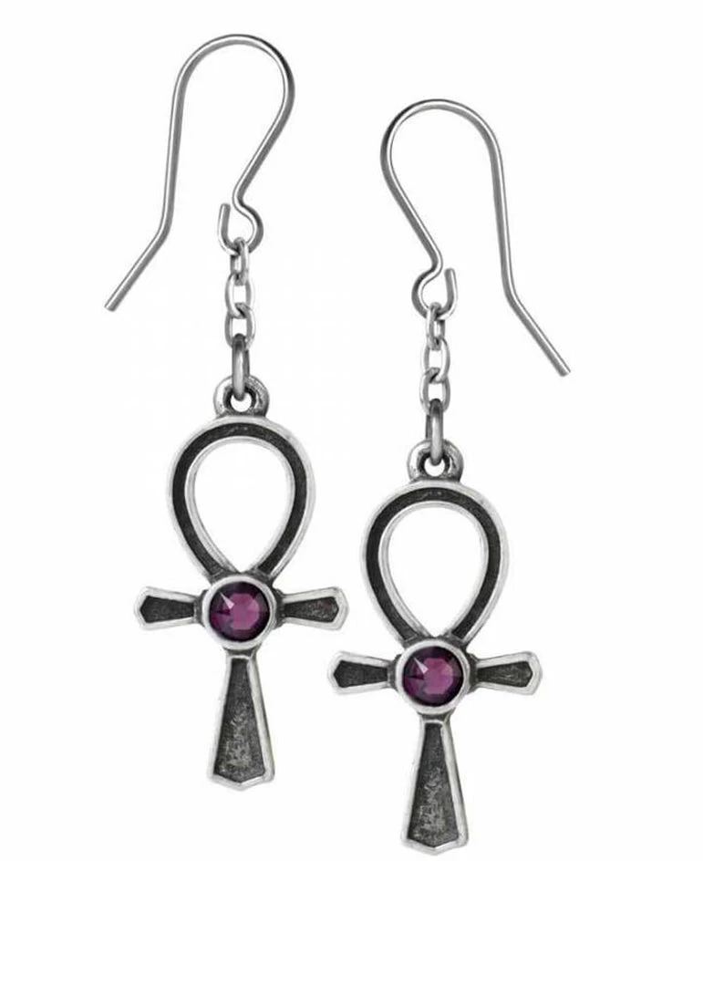 Alchemy Ankh Of Osiris Earrings New In