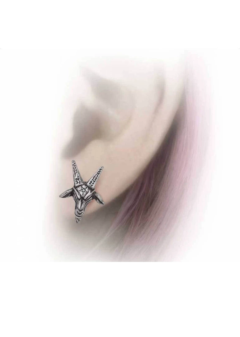 Alchemy Baphomet Stud Earrings New In