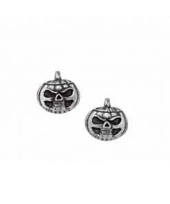 Alchemy Pumpkin Skull Stud Earrings New In