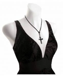 New In Alchemy Osbourne's Cross Necklace Black