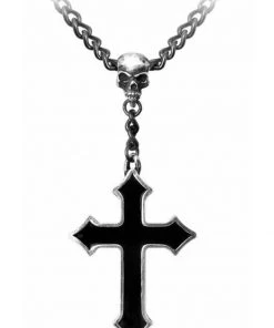 New In Alchemy Osbourne's Cross Necklace Black