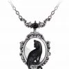 New In Alchemy Feline Felicity Cat Mirror Necklace