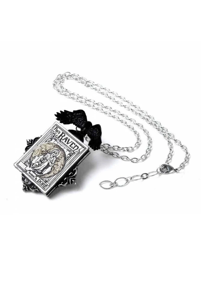 New In Alchemy Poe's Raven Locket Necklace