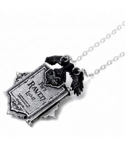 New In Alchemy Poe's Raven Locket Necklace