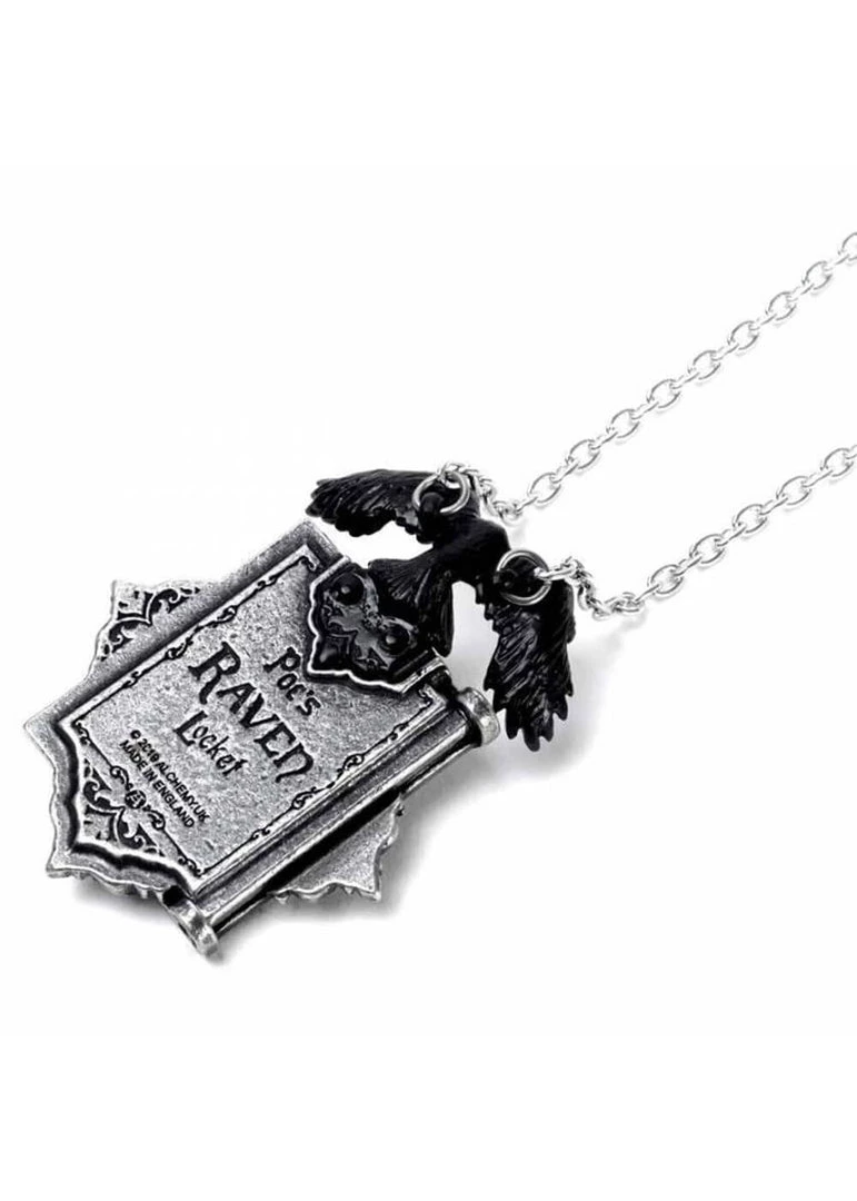 New In Alchemy Poe's Raven Locket Necklace