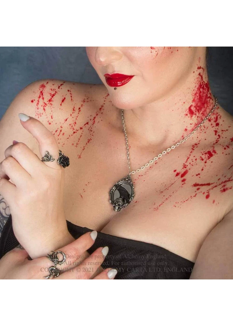 Alchemy Reflections Of Poe Raven Necklace New In