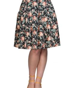 Banned Flamingo Honnie 50's Swing SKirt Black New In