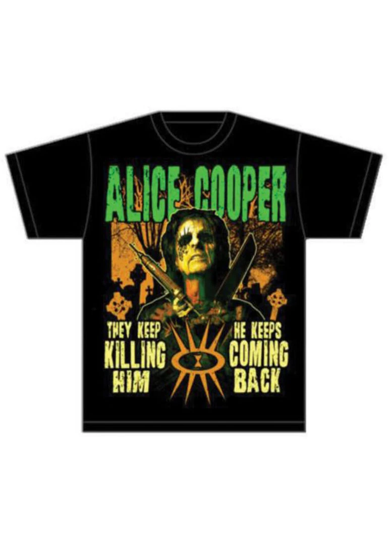 Band Shirts Alice Cooper Graveyard T-Shirt Black New In