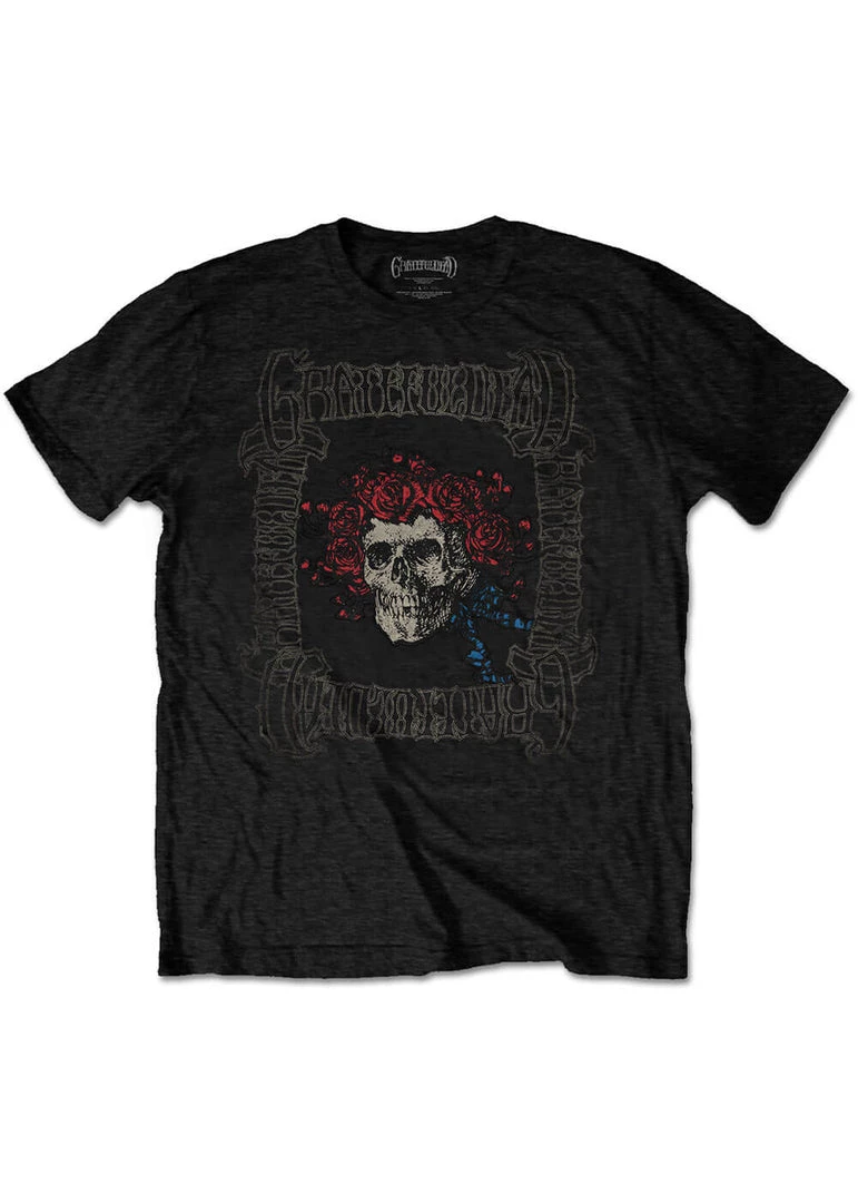New In Band Shirts Grateful Dead Bertha Skull T-Shirt Black
