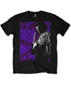 Band Shirts Jimi Hendrix Purple Haze T-Shirt Black New In