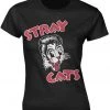 New In Band Shirts Stray Cats Cat Logo Girly T-Shirt Black