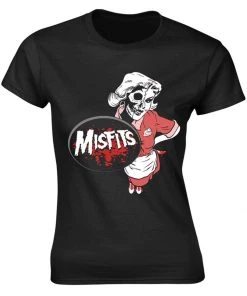 Band Shirts Misfits Waitress Girlie T-Shirt Black New In