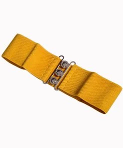 Banned Elastic 50's Belt Mustard New In