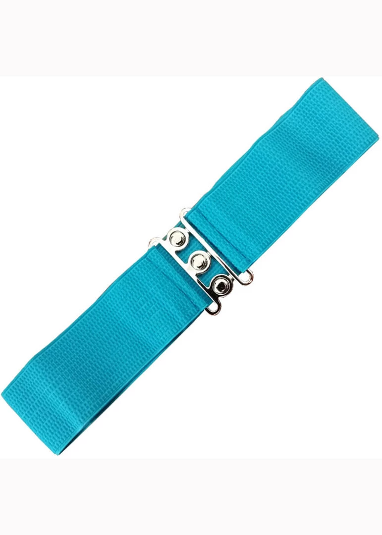 New In Banned Elastic 50's Belt Teal