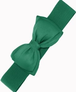 Banned Maria Bow 50's Retro Elastic Belt Green New In