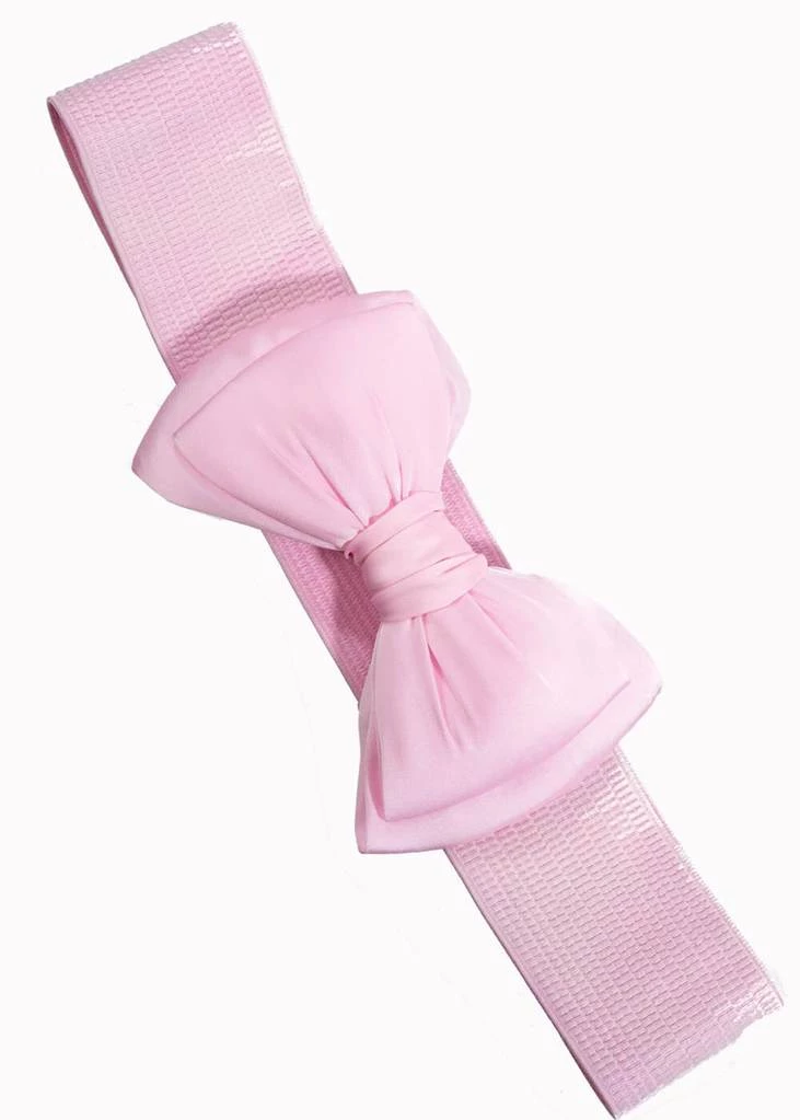 New In Banned Maria Bow Elastic 50's Belt Light Pink