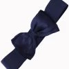 Banned Maria Bow Retro 50's Elastic Belt Navy New In
