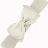 New In Banned Maria Bow Elastic 50's Belt Ivory