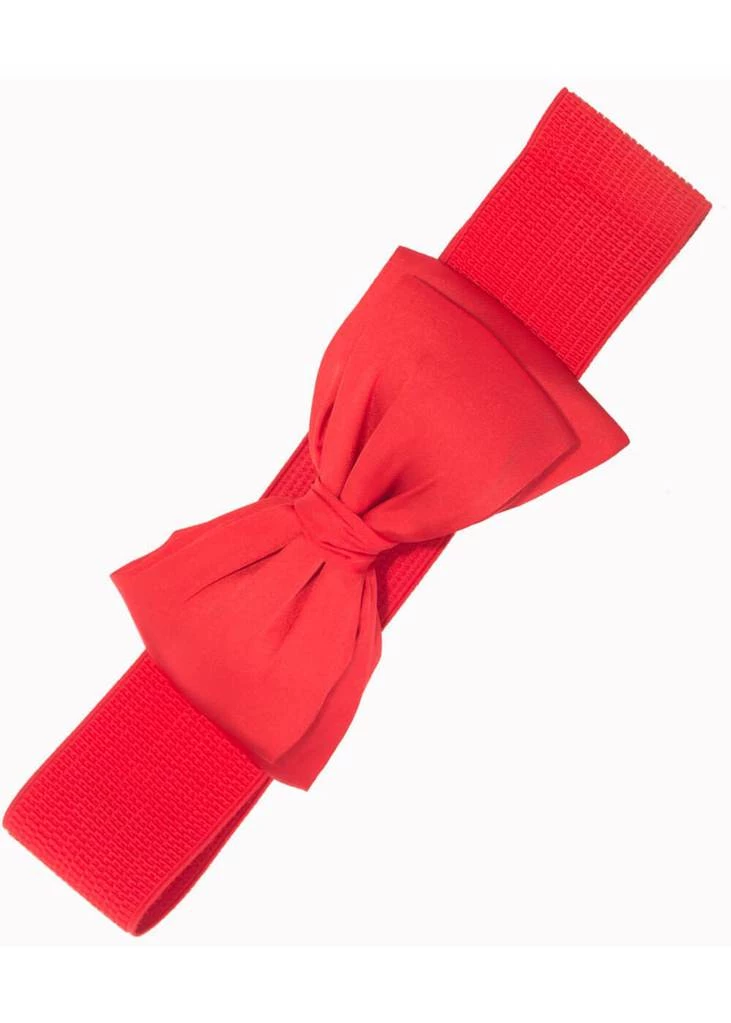 New In Banned Maria Bow Retro 50's Elastic Belt Red