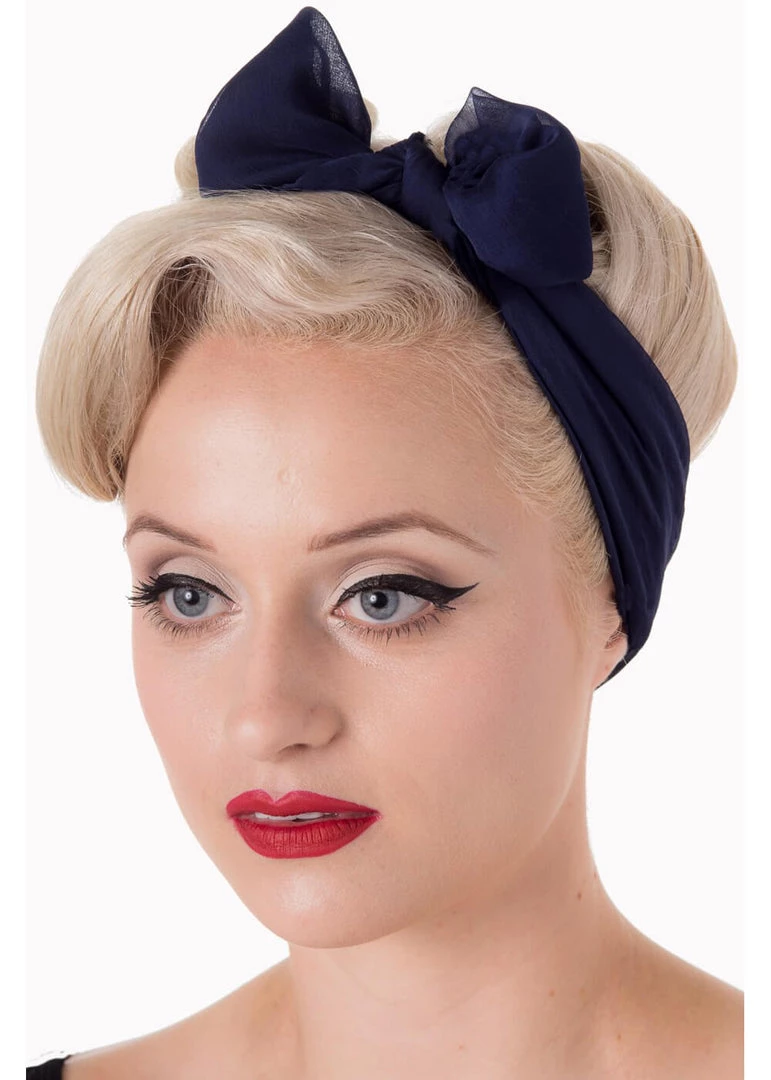 Banned Gradiation Scarf Navy New In