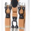 Banned Heren Plain Rockabilly Braces Ochre