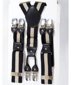 New In Banned Gentlemens Stripe Rockabilly Braces