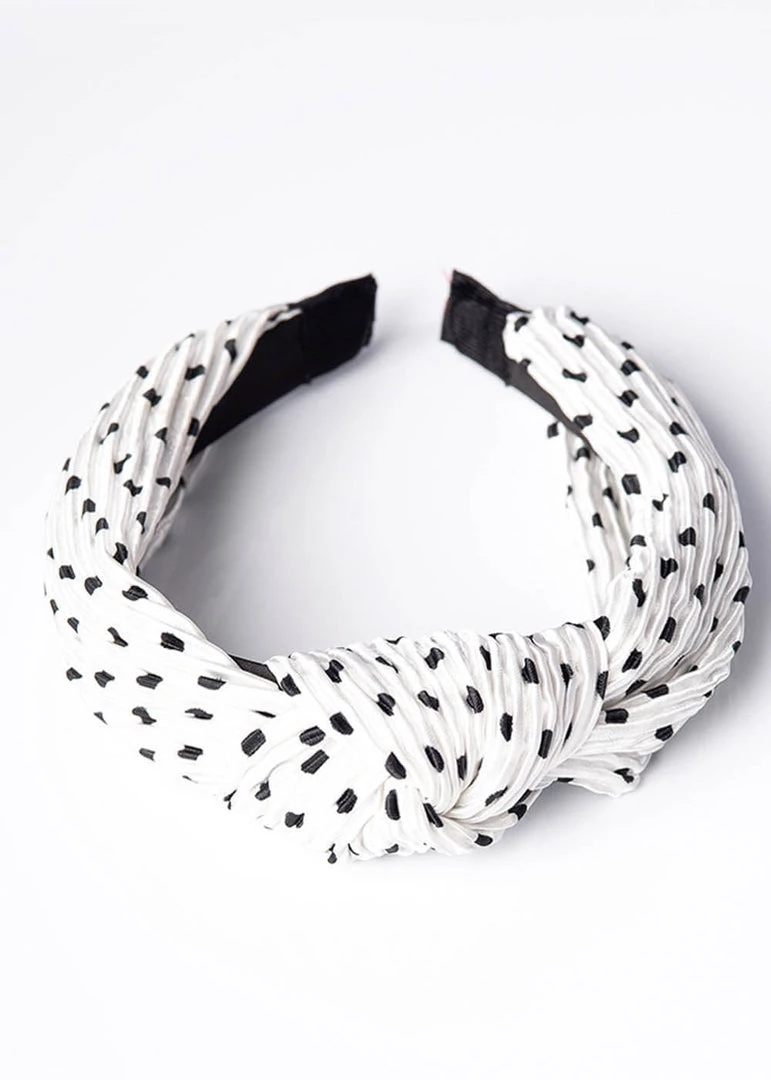 Banned Wanita Polkadot 60's Headband White New In