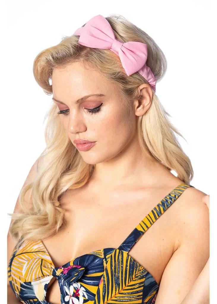 Banned Dionne Bow 50's Headband Pink New In