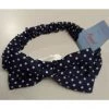 Banned Dionne Polkadot Bow 50's Headband Navy White