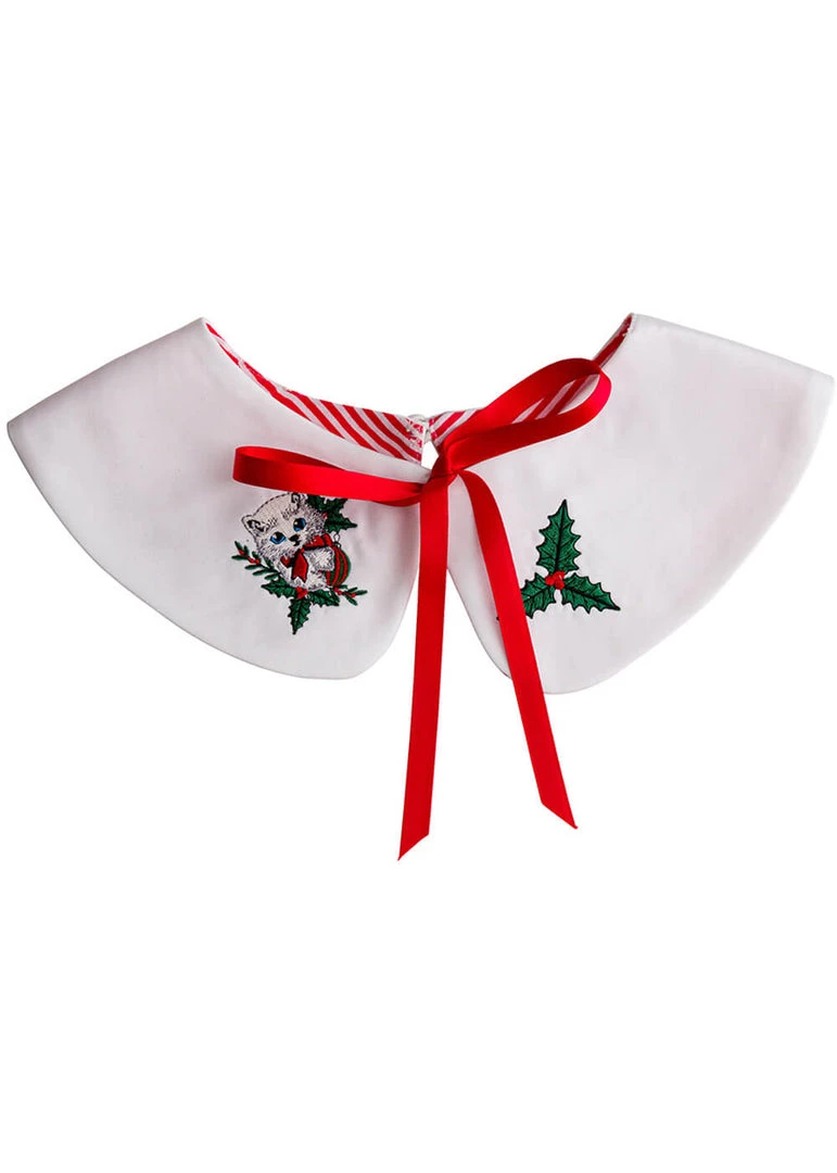 New In Banned Holly Christmas Cat Collar Cream