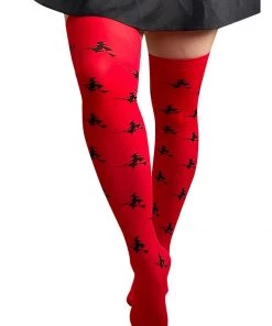 Banned Boo Ghost Socks Red New In