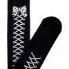New In Banned Lace Up Socks Black