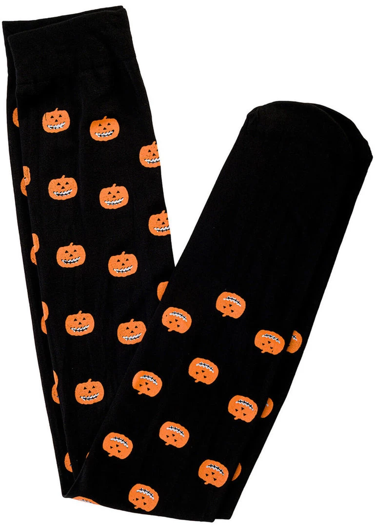 New In Banned Pumpkin Socks Black