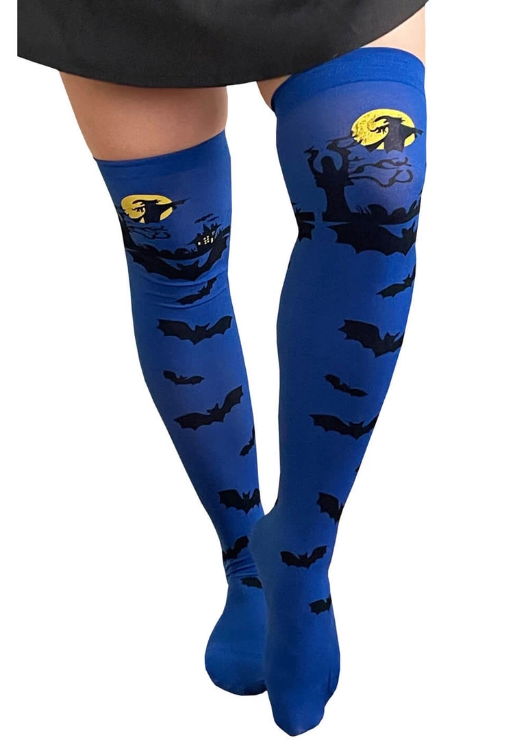 Banned Full Moon Witches Socks Blue New In