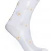 Banned Bloom Daisy Sheer 40's Socks White New In