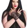 Banned Ramone Lace Gloves Black New In