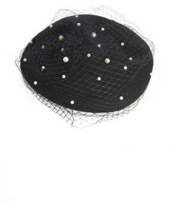 Banned Maggie Pearl 50's Beret Black New In