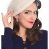 New In Banned Maggie Pearl 50's Beret Cream